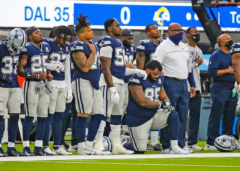 First Cowboys Player Ever Kneels at the National Anthem